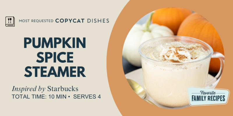 pumpkin spice steamer starbucks copy cat recipe